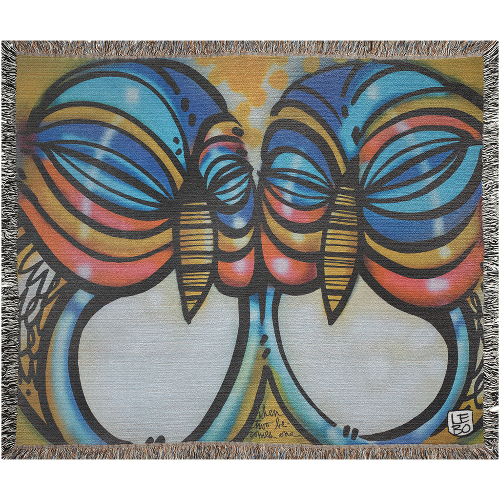 When Two Becomes One - Lebo Woven Blanket